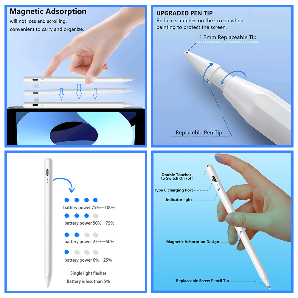 Stylus Pen For 2025 iPad Apple - đánh giá và giá Tablet Accessories Kids